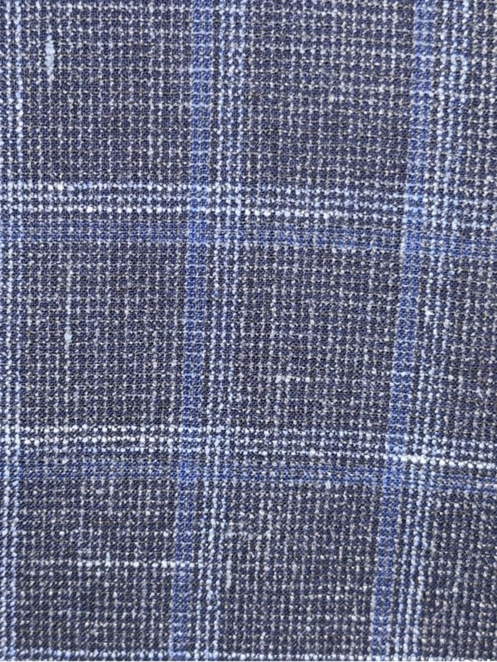 ALLEN EDMONDS LINEN SILK WOOL BLEND BLUE WINDOWPANE SPORT COAT SZ 44S - Picture 6 of 11